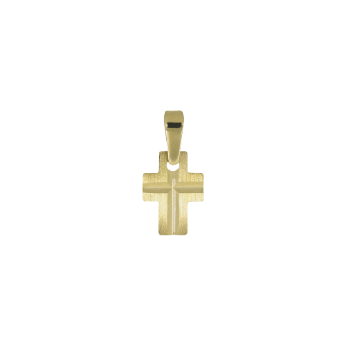 Taufanhänger KREUZ, Gelbgold, 14 Karat - 55015