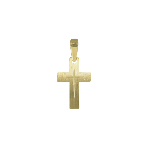 Taufanhänger KREUZ, Gelbgold, 14 Karat - 55017