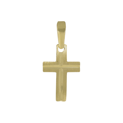 Taufanhänger KREUZ, Gelbgold, 14 Karat - 55018